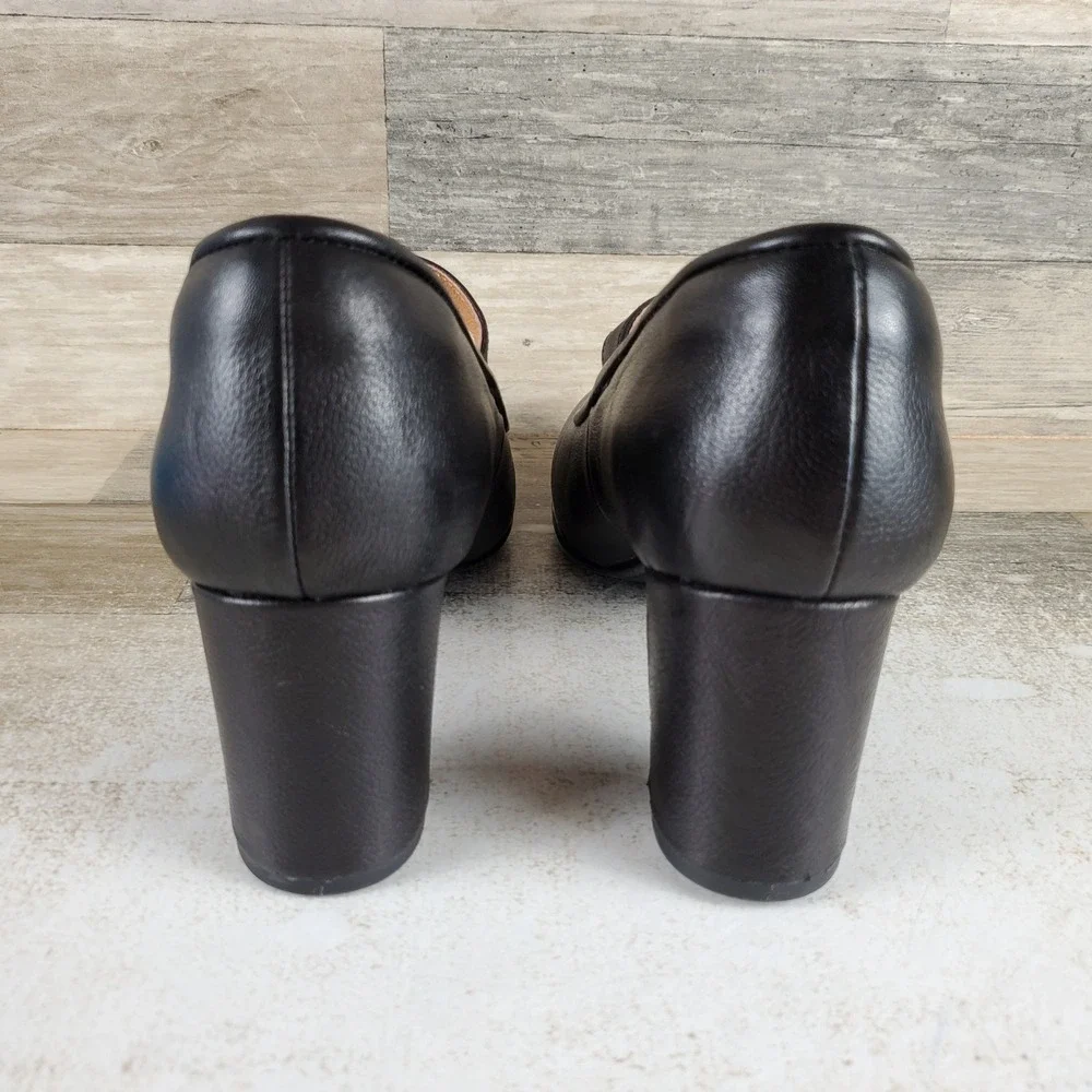 Sofft Adalaide Mary Jane Womens Pumps Sz 11 Black Leather Round Toe Block Heel